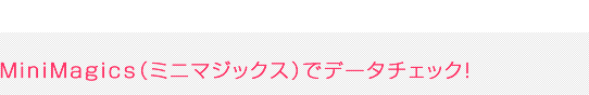 MiniMagicsでデータチェック!